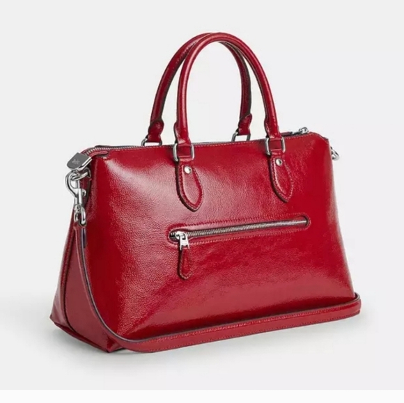 New! New Arrival 2024! Georgia Satchel Bag in Silver/Red ♥️ - Picture 2 of 7